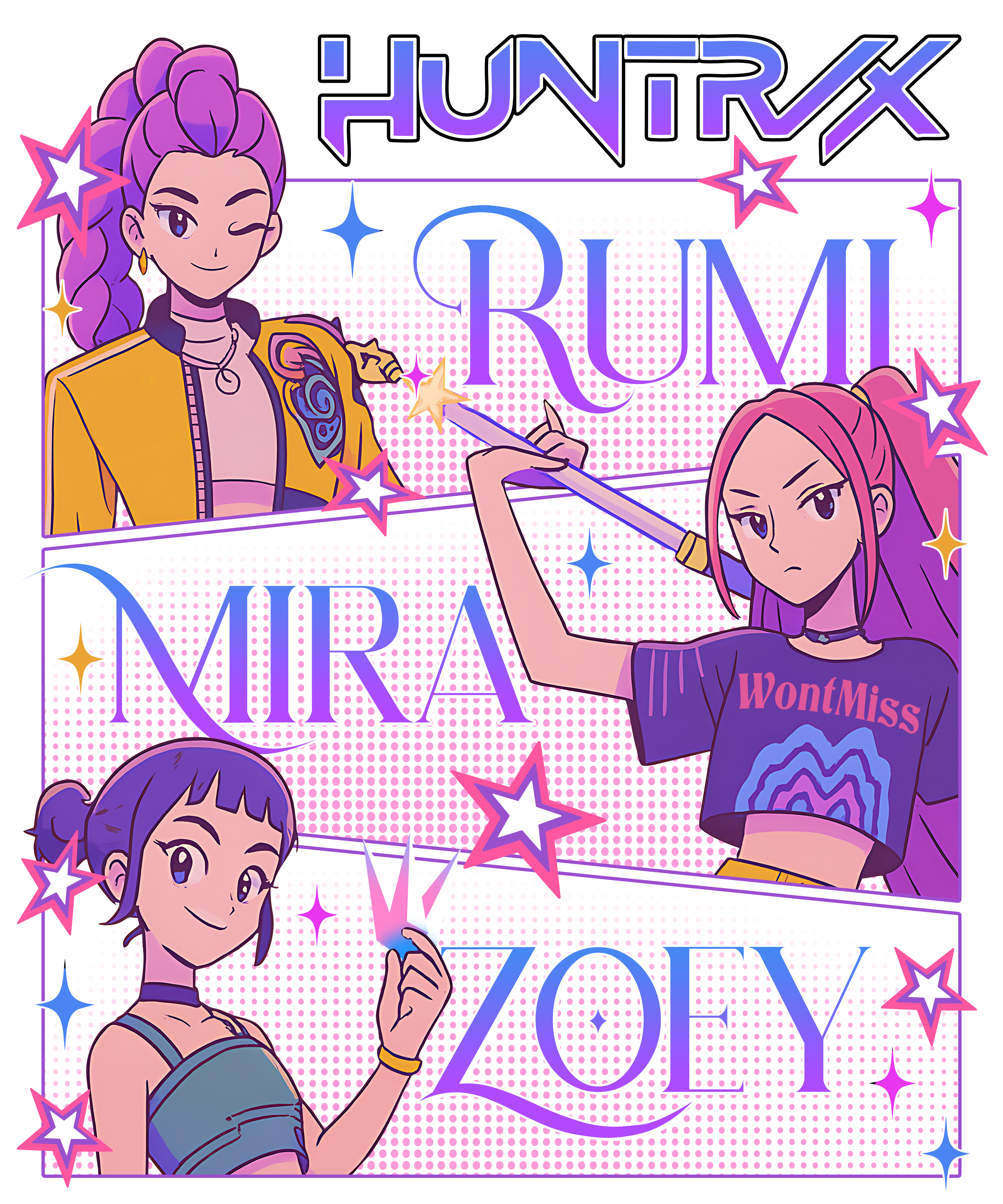 Huntrix DTF Transfer Sheets